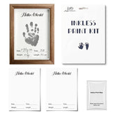 Inkless Baby Hand & Footprint Kit with Wooden Frame | Hello World Birth Record Keepsake & Baby Shower Gift (3 Pack)