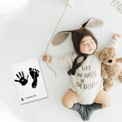 Baby Inkless Milestone Cards 15 Pack – Hand & Footprint Kit with White Gift Box & Photo Album | Newborn Keepsake Gift Set