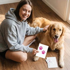 3 Pack Inkless Baby Hand & Footprint + Pet Paw Print Kit with White Simple Frame | Pink Keepsake Gift