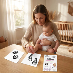 3 Pack Inkless Baby Hand & Footprint + Pet Paw Print Kit with Display Frame | Newborn & Pet Keepsake Gift
