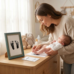 3 Pack Inkless Baby Hand & Footprint Kit with Decorative Display Frame | Newborn Keepsake & Baby Shower Gift
