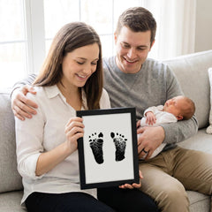 3 Pack Inkless Baby Hand & Footprint Kit with Single-Page Display Frame | Newborn Keepsake & Baby Shower Gift