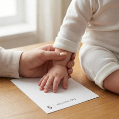 Baby Inkless Milestone Cards 15 Pack – Hand & Footprint Kit with White Gift Box & Photo Album | Newborn Keepsake Gift Set