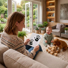 3 Pack Inkless Baby Hand & Footprint + Pet Paw Print Kit with Display Frame | Newborn & Pet Keepsake Gift