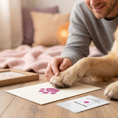 3 Pack Inkless Baby Hand & Footprint + Pet Paw Print Kit with White Simple Frame | Pink Keepsake Gift