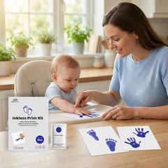 2 Pack Inkless Baby Hand & Footprint Kit – Blue Print Color | Newborn Keepsake & Baby Shower Gift