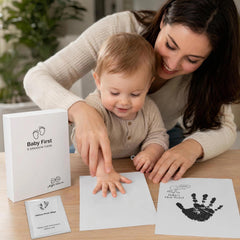Inkless Baby Hand & Footprint Kit | Milestone Cards, Keepsake & Photography Props Baby Shower Gift Set (7 Pack)